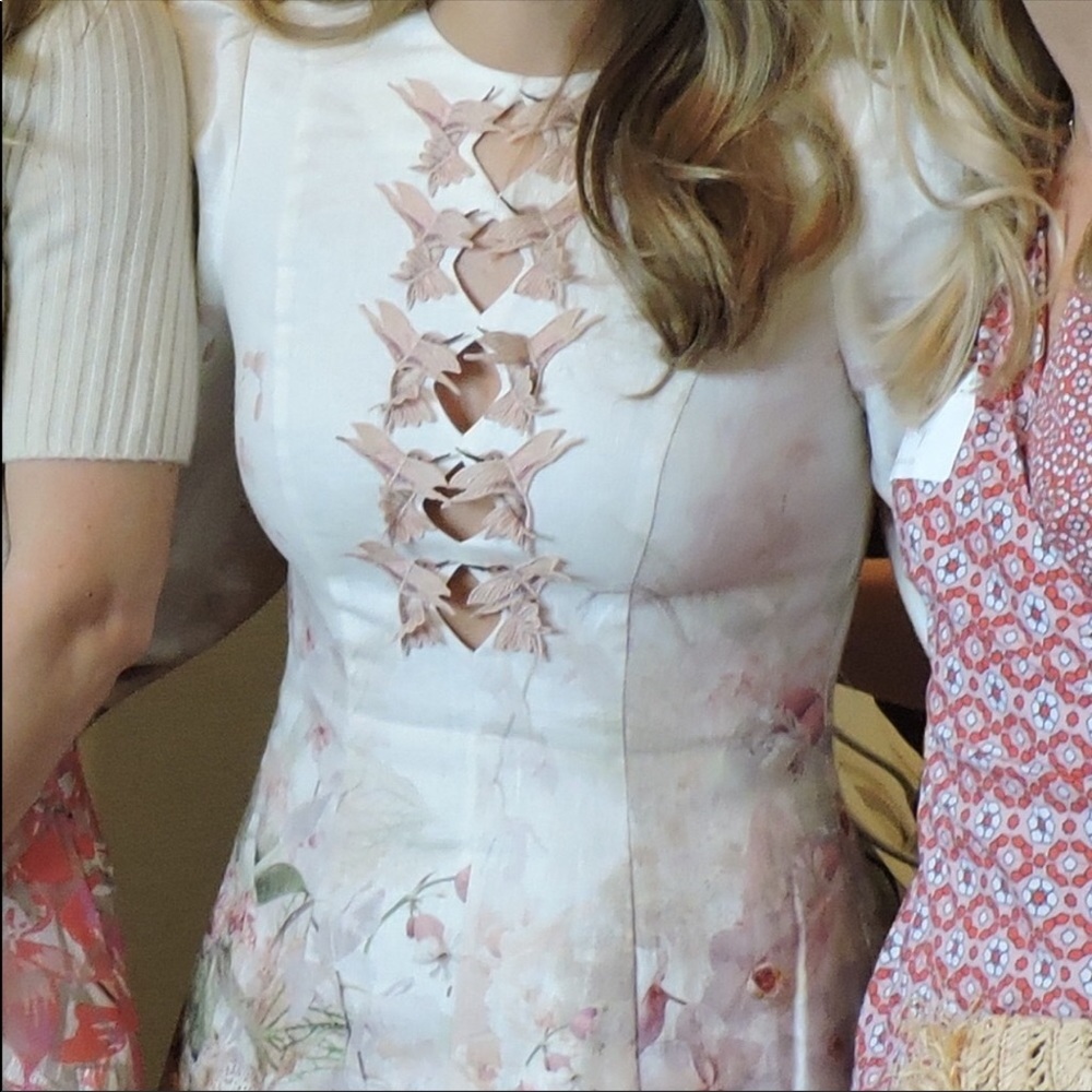 Zimmermann Dancer Hummingbird Mini Dress- Alabaster Garden Floral - Picture 8 of 16